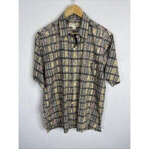 Tori Richard 100% Cotton Lawn Multicolored Men’s L Short Sleeve Button Up Shirt